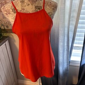 Lush orange red tank top size small
